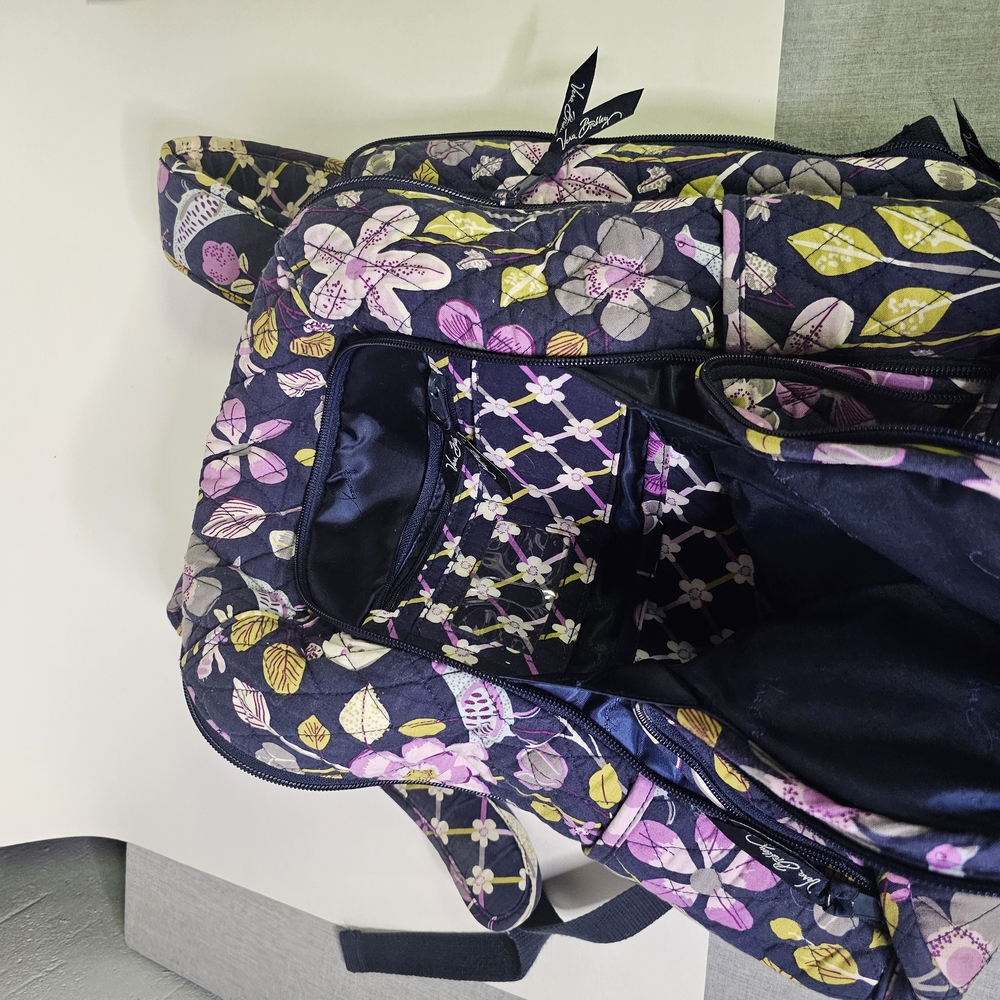 Vera Bradley Purple and Pink Floral Backpack Retired